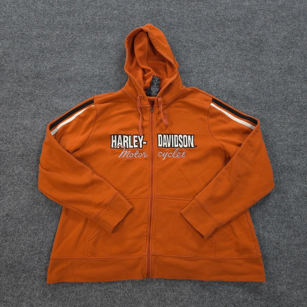 Harley-Davidson Burnt Orange Zip-Up Hoodie